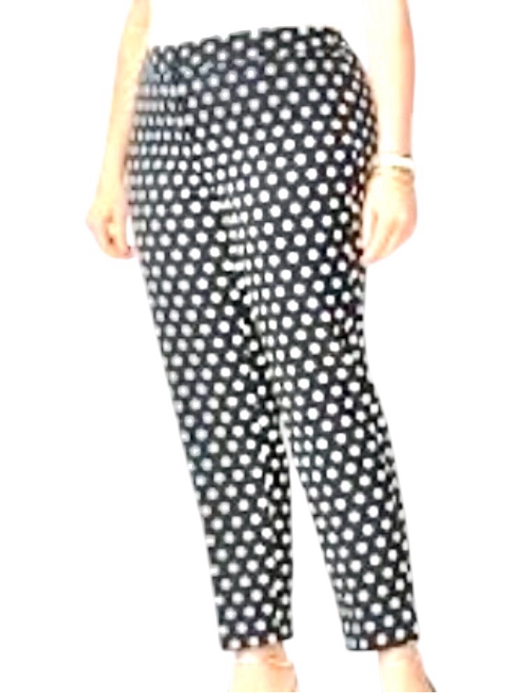 Rsvp By Talbots Black Polka Dot Pants Nwt